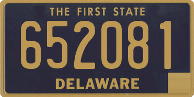 DE license plate 652081
