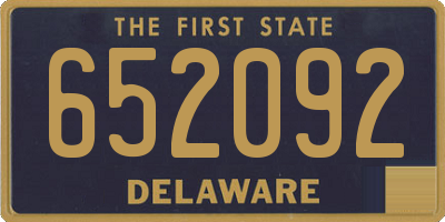 DE license plate 652092