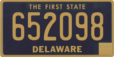 DE license plate 652098