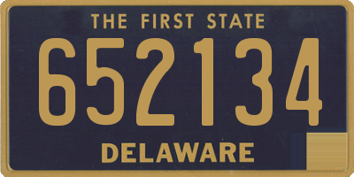 DE license plate 652134