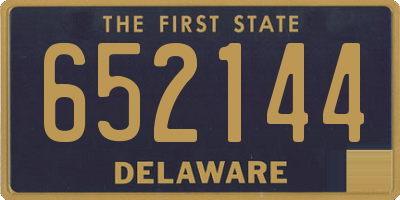 DE license plate 652144