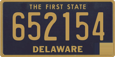DE license plate 652154