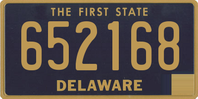 DE license plate 652168