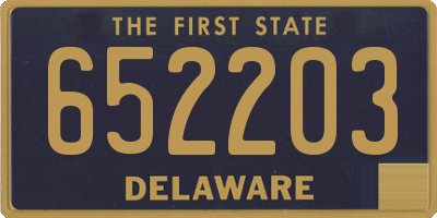 DE license plate 652203