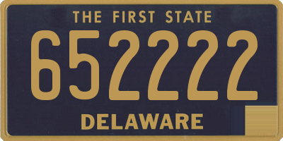 DE license plate 652222
