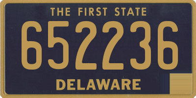 DE license plate 652236