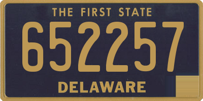 DE license plate 652257