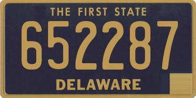DE license plate 652287
