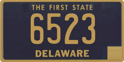 DE license plate 6523