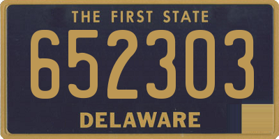 DE license plate 652303
