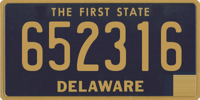 DE license plate 652316