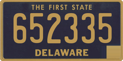 DE license plate 652335