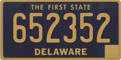 DE license plate 652352