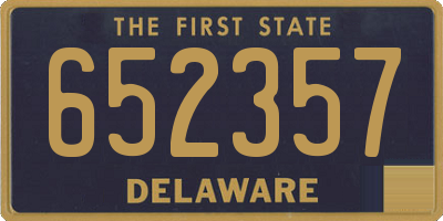 DE license plate 652357