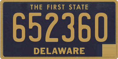 DE license plate 652360