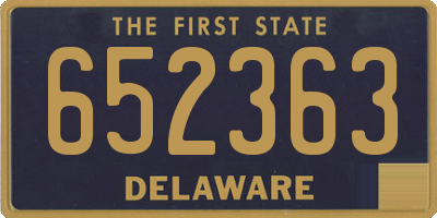 DE license plate 652363