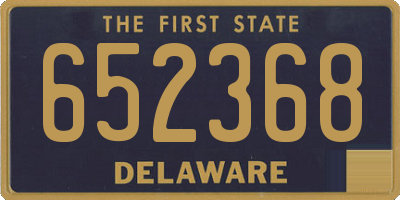 DE license plate 652368