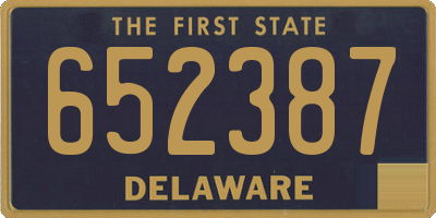 DE license plate 652387