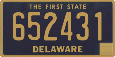 DE license plate 652431