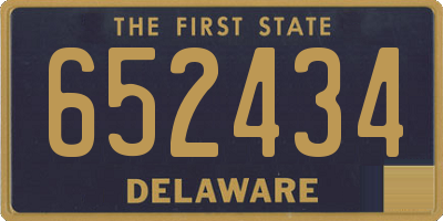 DE license plate 652434