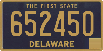 DE license plate 652450