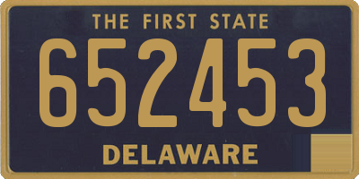 DE license plate 652453
