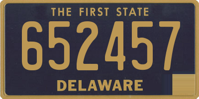 DE license plate 652457
