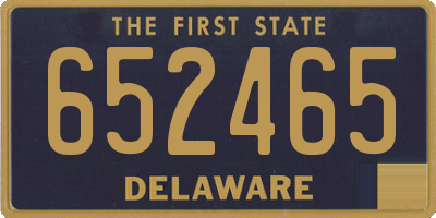 DE license plate 652465