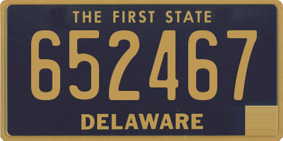 DE license plate 652467