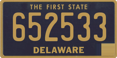 DE license plate 652533