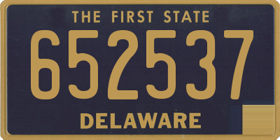 DE license plate 652537
