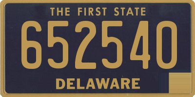DE license plate 652540