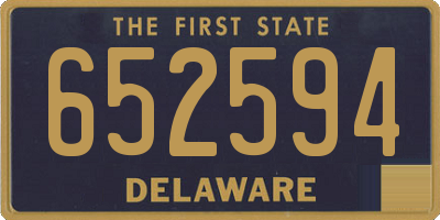 DE license plate 652594