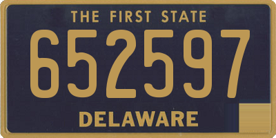 DE license plate 652597