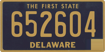 DE license plate 652604