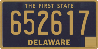 DE license plate 652617