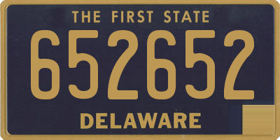 DE license plate 652652