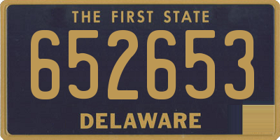 DE license plate 652653