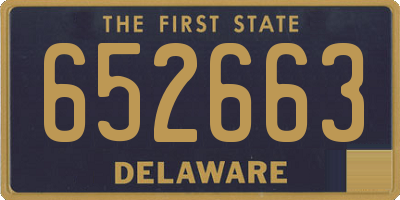 DE license plate 652663