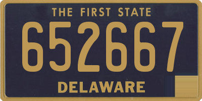 DE license plate 652667