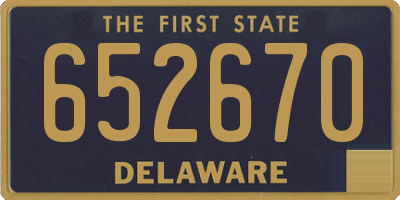 DE license plate 652670