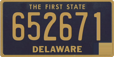 DE license plate 652671