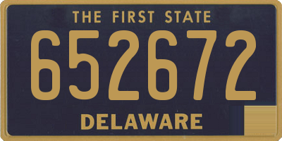 DE license plate 652672