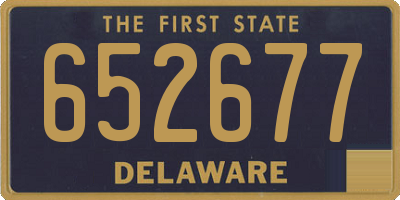 DE license plate 652677
