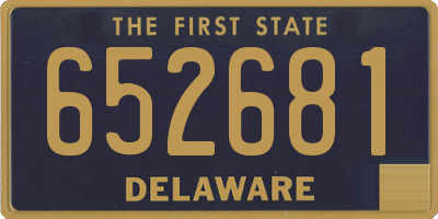 DE license plate 652681