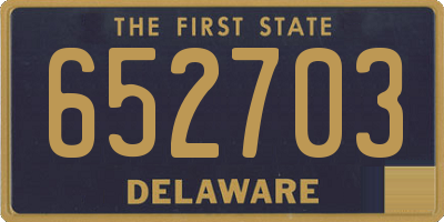 DE license plate 652703