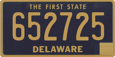 DE license plate 652725
