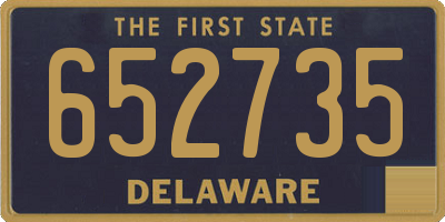 DE license plate 652735