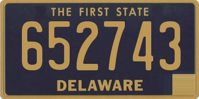 DE license plate 652743