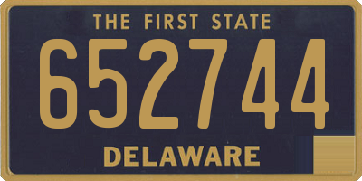 DE license plate 652744